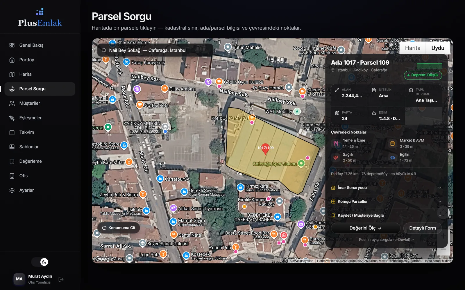 Parsel Sorgu paneli